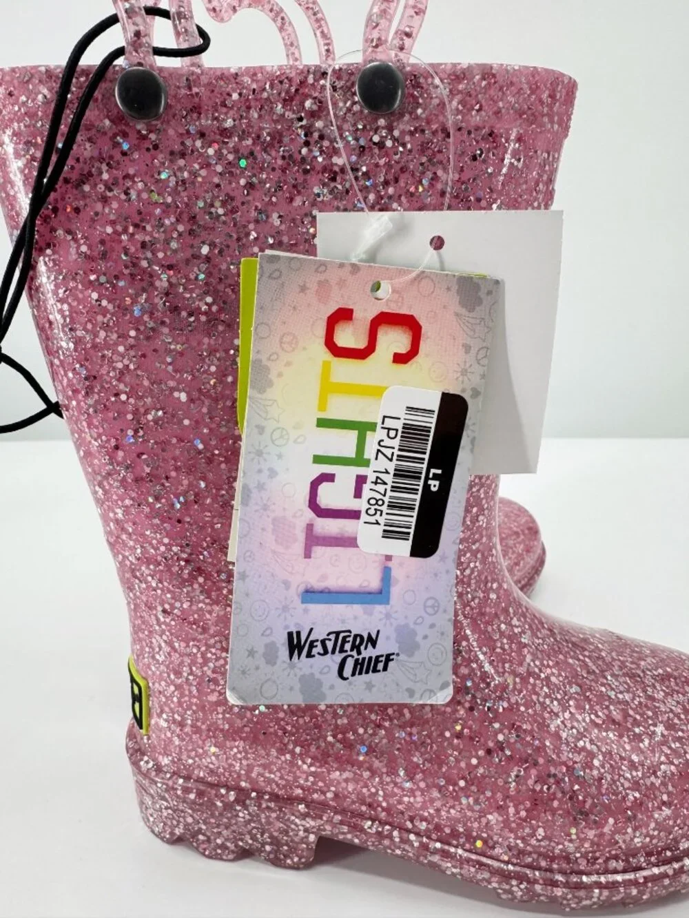 NEW Western Chief Toddler Abby Glitter Rain Boots - Pink